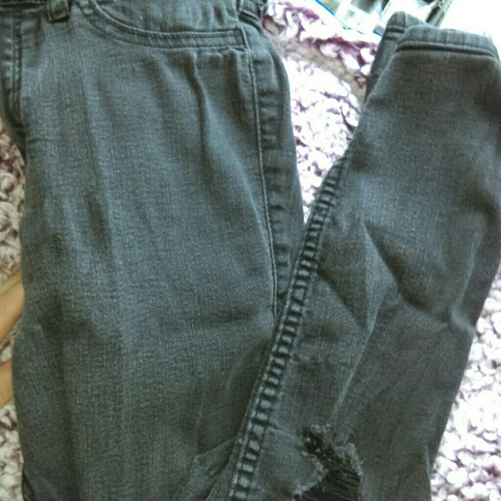 High rise acid black jeggings